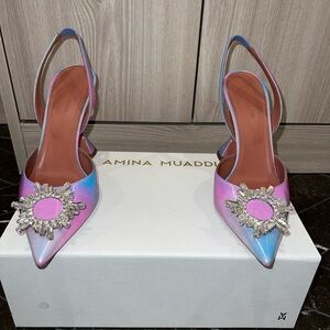 Amina Muaddi pump 95m beautiful shoes!! Wow
